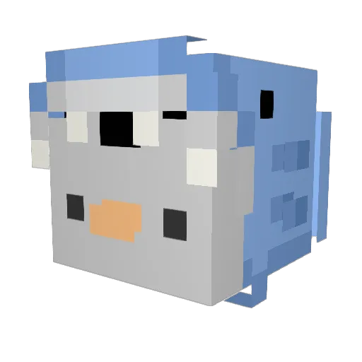 iwa_5thse Minecraft avatar head, 3D render