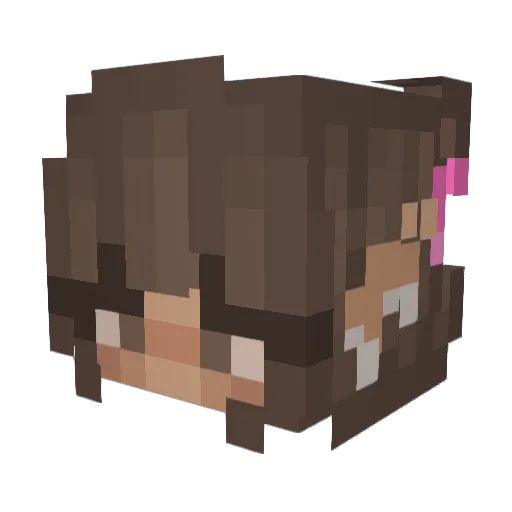 iwaanna Minecraft avatar head, 3D render