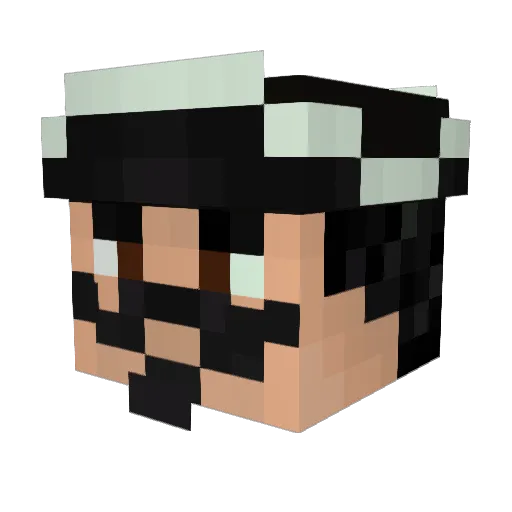 iwanio Minecraft avatar head, 3D render