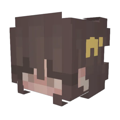 iwannadje Minecraft avatar head, 3D render