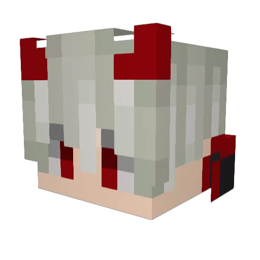 iwannaeevee Minecraft avatar head, 3D render