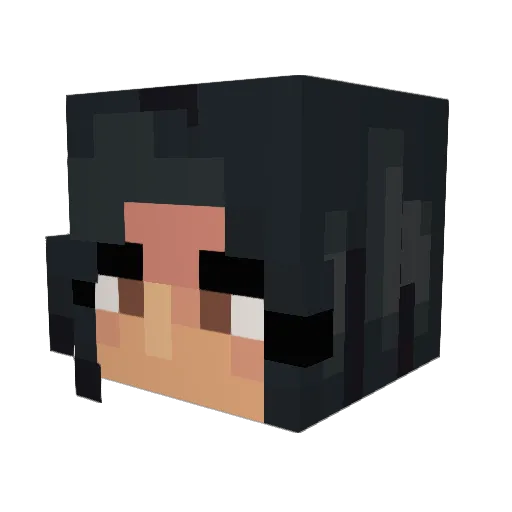 iwannagr Minecraft avatar head, 3D render