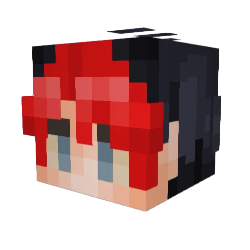 iwca Minecraft avatar head, 3D render