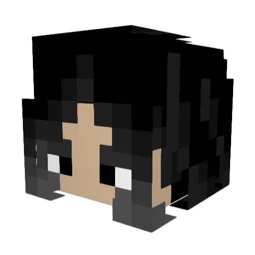 iwflyml Minecraft avatar head, 3D render