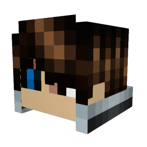 iwishihadaclue Minecraft avatar head, 3D render