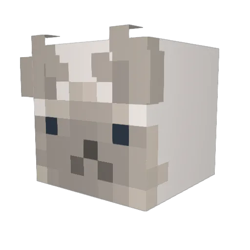 iwki Minecraft avatar head, 3D render