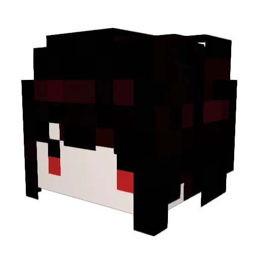 iwnl_Diablo Minecraft avatar head, 3D render