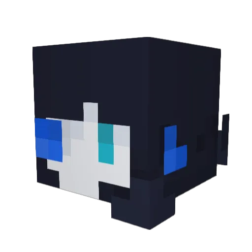 iwnuply Minecraft avatar head, 3D render