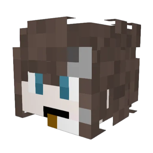 iwontdieold Minecraft avatar head, 3D render