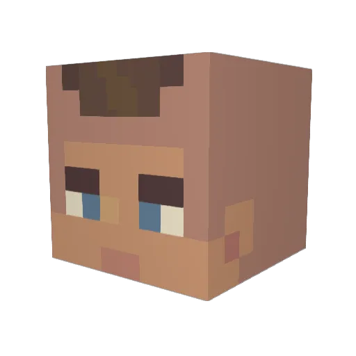 ixGilgameshix Minecraft avatar head, 3D render