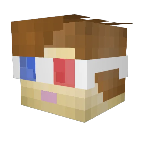 ix_Try0x_SA Minecraft avatar head, 3D render