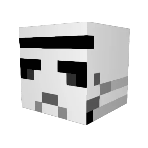 ixam34 Minecraft avatar head, 3D render
