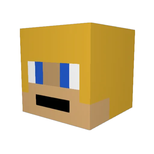 ixkmanxi Minecraft avatar head, 3D render