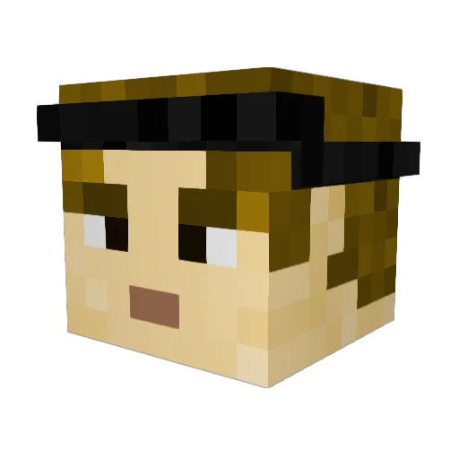 ixmeshal Minecraft avatar head, 3D render