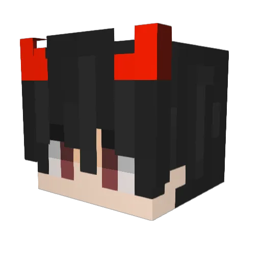 ixoras_ Minecraft avatar head, 3D render