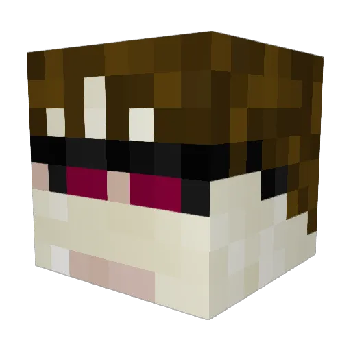 ixqig Minecraft avatar head, 3D render