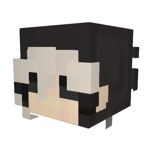 ixsena Minecraft avatar head, 3D render