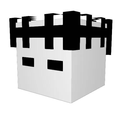ixuwa Minecraft avatar head, 3D render