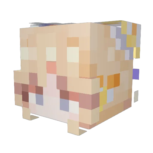 ixya Minecraft avatar head, 3D render