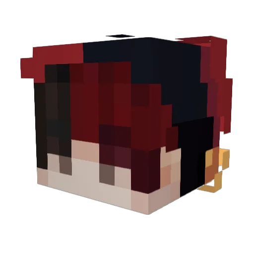 ixyo Minecraft avatar head, 3D render
