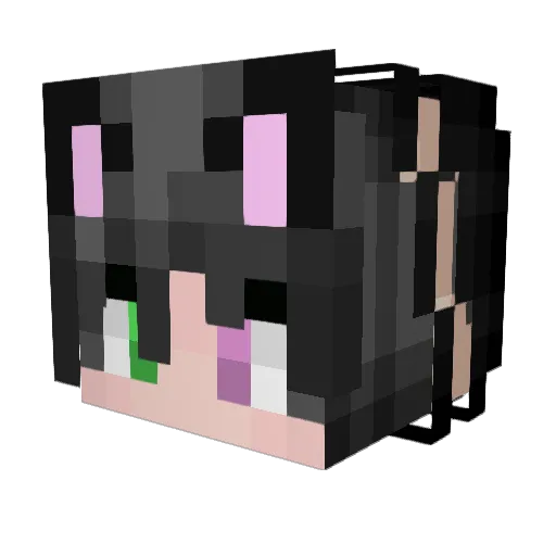 ixzish Minecraft avatar head, 3D render