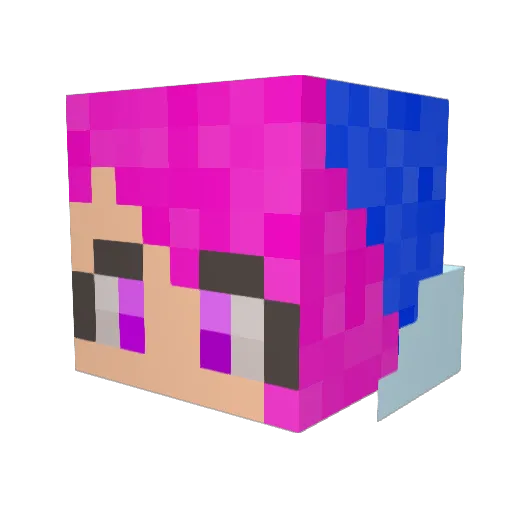 iyici Minecraft avatar head, 3D render