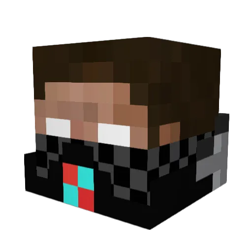 iyosef Minecraft avatar head, 3D render