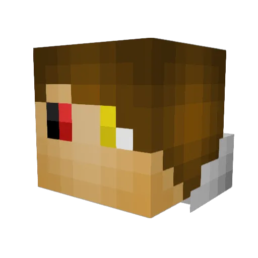 iyoshua Minecraft avatar head, 3D render
