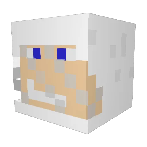 iypiy Minecraft avatar head, 3D render