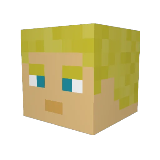 iyqoh Minecraft avatar head, 3D render