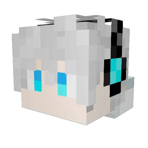 iyxr Minecraft avatar head, 3D render