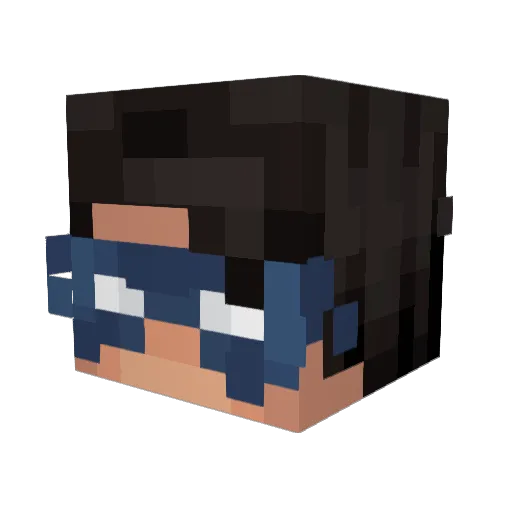 iz3y Minecraft avatar head, 3D render