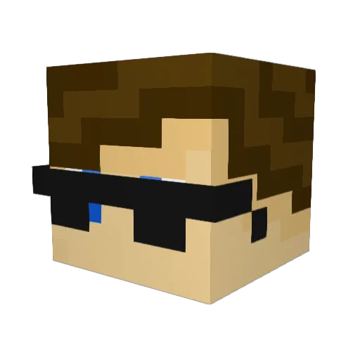 izackrocker Minecraft avatar head, 3D render