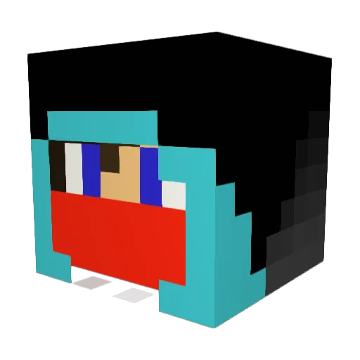 izaemon Minecraft avatar head, 3D render