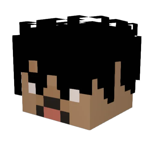 izakns Minecraft avatar head, 3D render