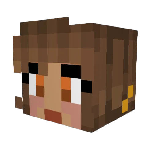 izari Minecraft avatar head, 3D render
