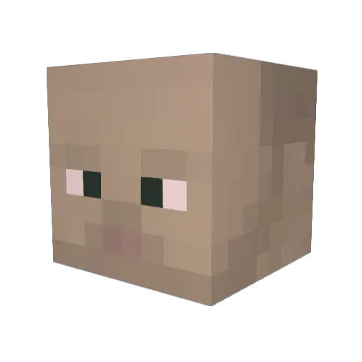 izawul Minecraft avatar head, 3D render