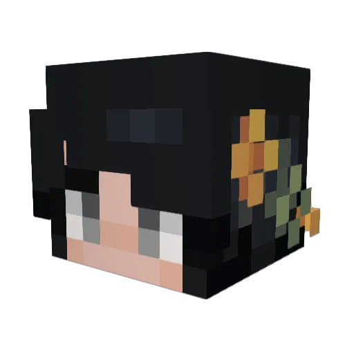 izcece Minecraft avatar head, 3D render