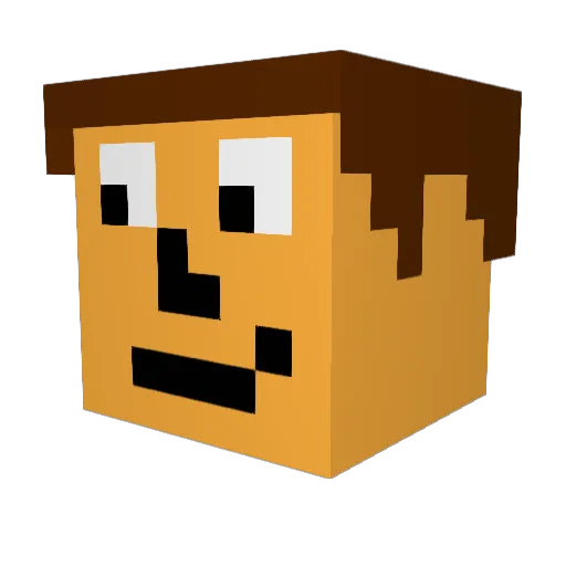 izd7my Minecraft avatar head, 3D render