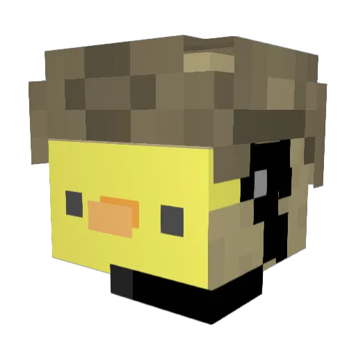 izdonuts Minecraft avatar head, 3D render