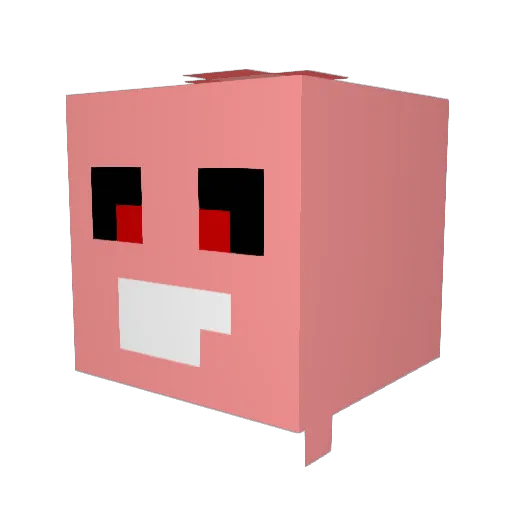 izesty Minecraft avatar head, 3D render