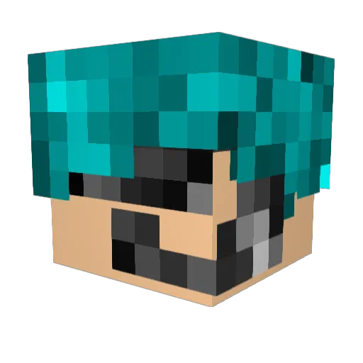 izharcraft Minecraft avatar head, 3D render