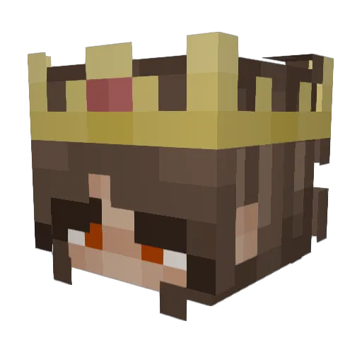 izierose Minecraft avatar head, 3D render