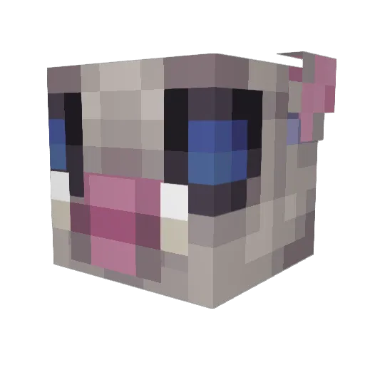 iziiDark Minecraft avatar head, 3D render