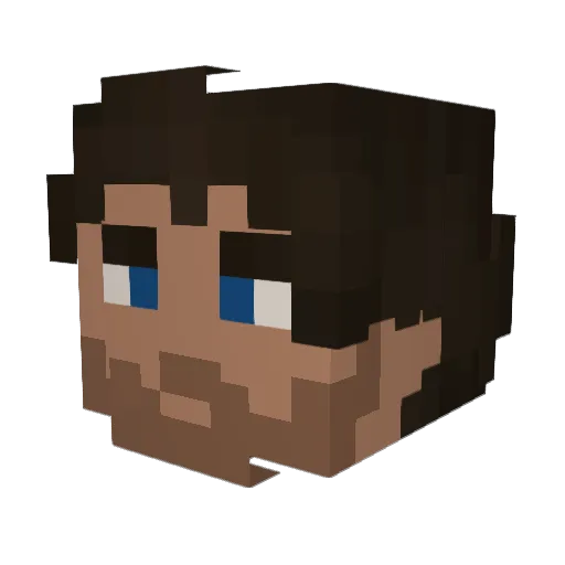 izikeo Minecraft avatar head, 3D render
