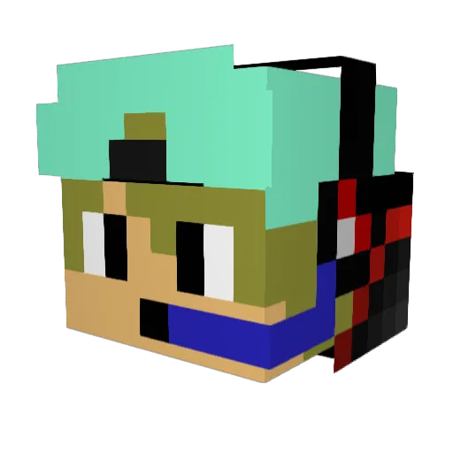 izize19 Minecraft avatar head, 3D render