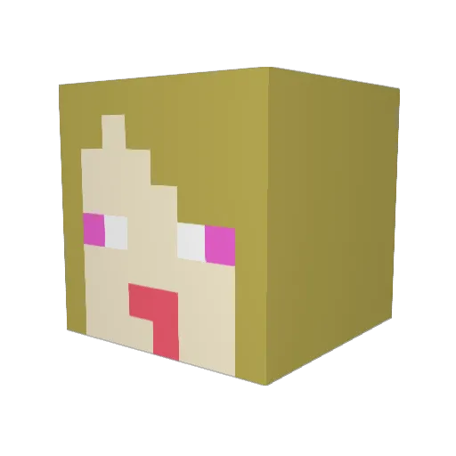 izmmm Minecraft avatar head, 3D render