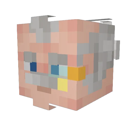 izralityan Minecraft avatar head, 3D render