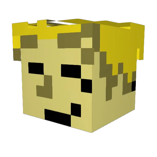 izrekdegaul Minecraft avatar head, 3D render