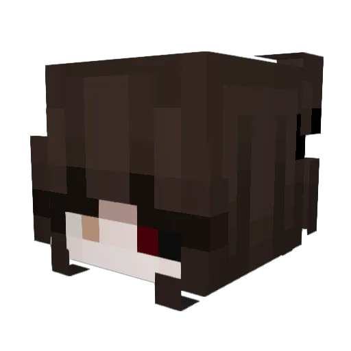 izucutie Minecraft avatar head, 3D render